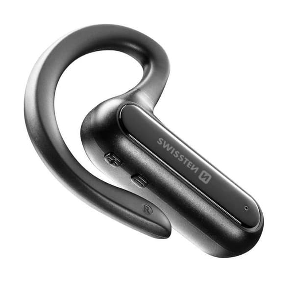 Swissten Dock hörsnäcka Bluetooth-headset, magnetiskt laddningsställ ingår