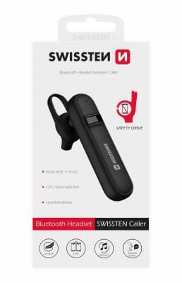 Swissten bluetooth headsetcaller černý