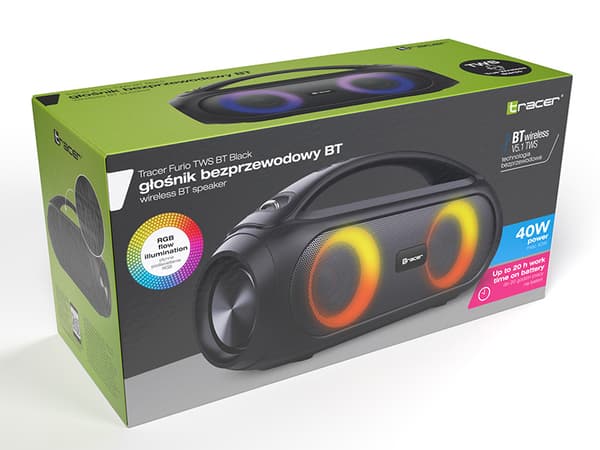 Głośnik Furio TWS Bluetooth Czarny Sort