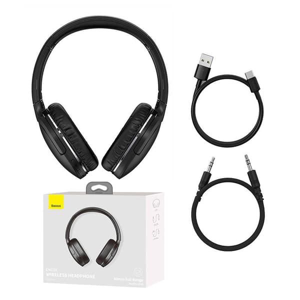 CASTI Baseus Encok D02 PRO, utilizare multimedia, smartphone, over the ear, pliabile, microfon pe casca, conectare prin Bluetooth 5.0, negru "NGTD0103