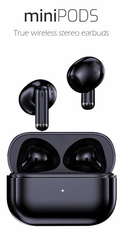 Swissten bluetooth tws sluchátka minipods černá