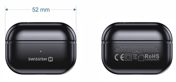 Swissten bluetooth tws sluchátka minipods černá