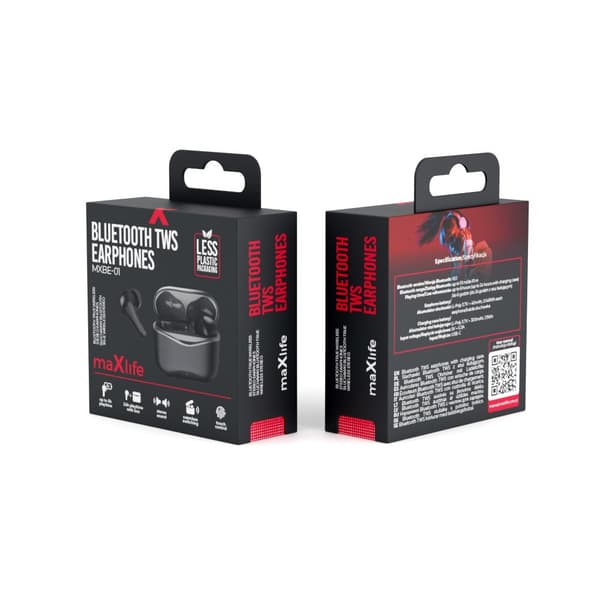 Maxlife wireless earbuds TWS MXBE-01, black