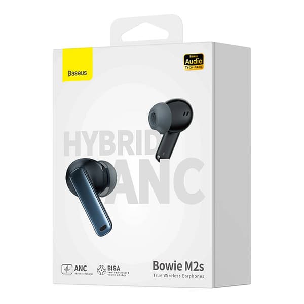 CASTI Baseus Bowie M2S, pt smartphone, wireless TWS, bluetooth 5.3, microfon pe casca, negru "NGTW350101" (timbru verde 0.18 lei) - 6932172626075
