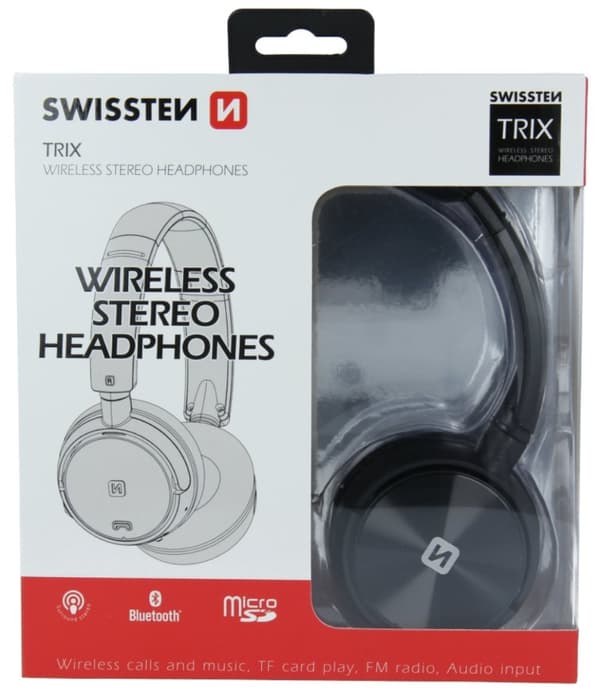 Swissten Bluetooth Stereo Sluchátka Trix Stříbrno/Šedé
