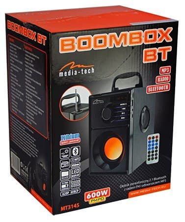 Media-Tech BOOMBOX BT 15 W Stereo portable speaker Black Svart