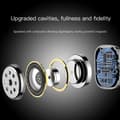 Miniatyrbilde 7 av 10: Baseus Earphone Bluetooth Encok W02 TWS Truly Wireless headset Black (NGW02-01)