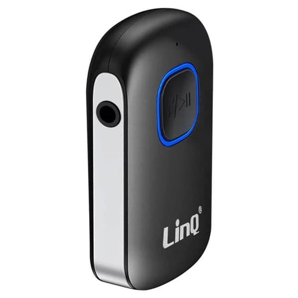Bluetooth bilstereomottagare Hands-Free Kit Knappar Kontroll LinQ Svart