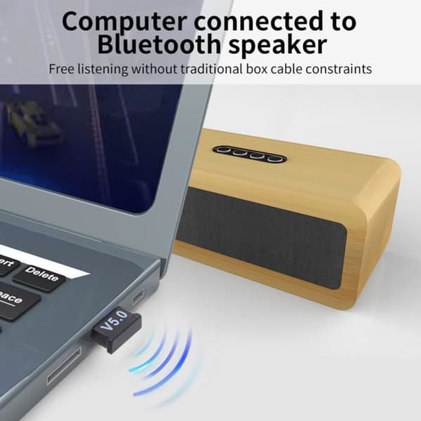 USB Bluetooth 5.1 Adapter Trådlös Dongle Stereo Audio Receiver för TV PC
