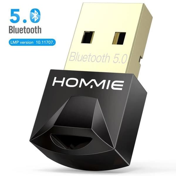 USB Bluetooth 5.0 EDR-adapter Mini trådlös USB-dongel för Windows 10-8.1-8-7 (32-64 bitar) för mus-tangentbord-utskrift