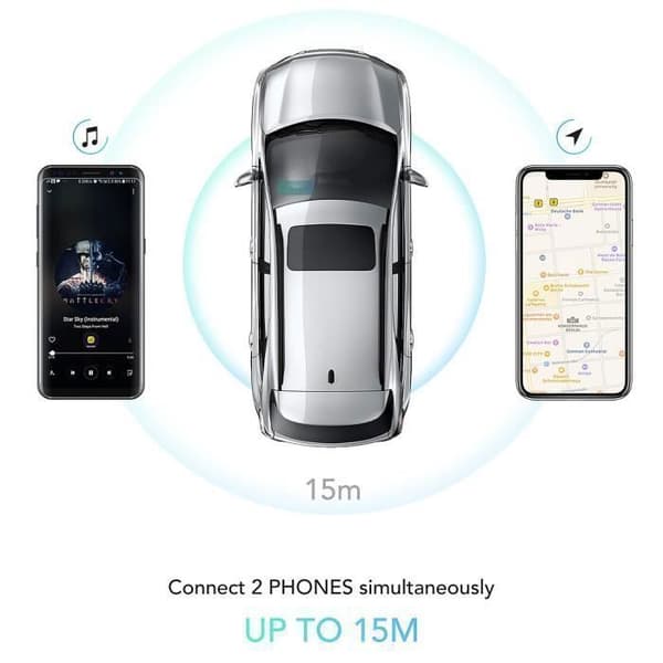 10 stycken Hands-Free Car Kit Bluetooth 5.0-högtalare, med Bluetooth-headset