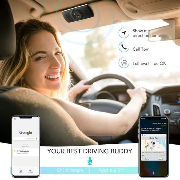 10 stycken Hands-Free Car Kit Bluetooth 5.0-högtalare, med Bluetooth-headset