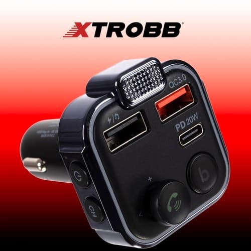 Bluetooth FM-lähetin & Laturi - Autoon