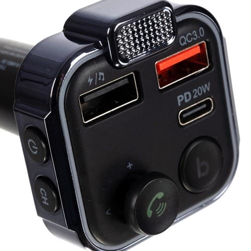 Bluetooth FM-lähetin & Laturi - Autoon