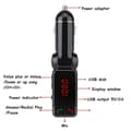 Miniatyrbild 3 av 4: Trådlös LCD Bluetooth Car Kit FM-sändare MP3 A2DP Stereo Musikspelare Handsfree USB-laddare för ISO Android