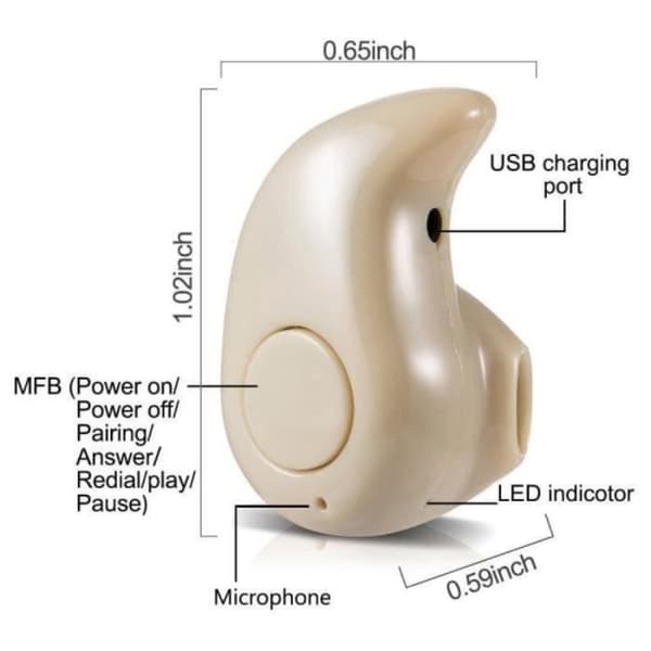 Bluetooth-hörlurar - ANTCOOL - S530 - Stereo - Inbyggd mikrofon - Ultra lätt