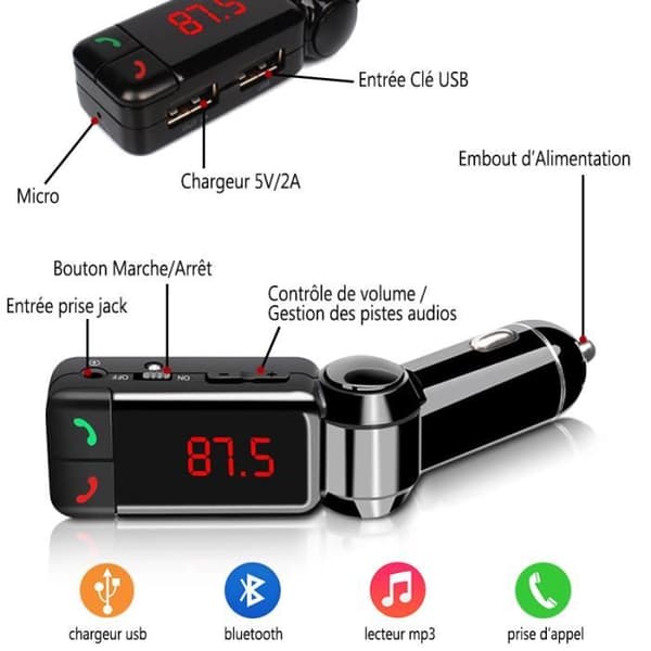 Bluetooth Handsfree Car Kit USB-laddare för Apple iPhone 6