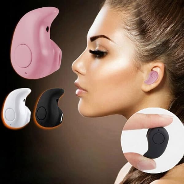 OMMI®2016 Mini Bluetooth Headset Stereo Inbyggd Mic Trådlös In-Ear hörlur Headset Rosa