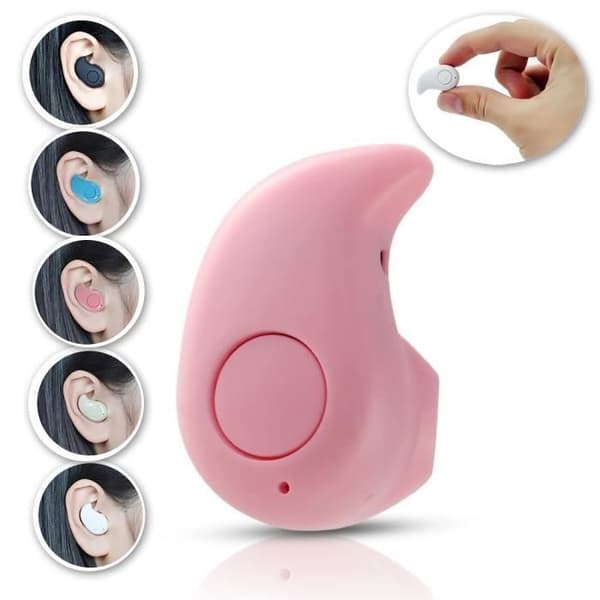 OMMI®2016 Mini Bluetooth Headset Stereo Inbyggd Mic Trådlös In-Ear hörlur Headset Rosa