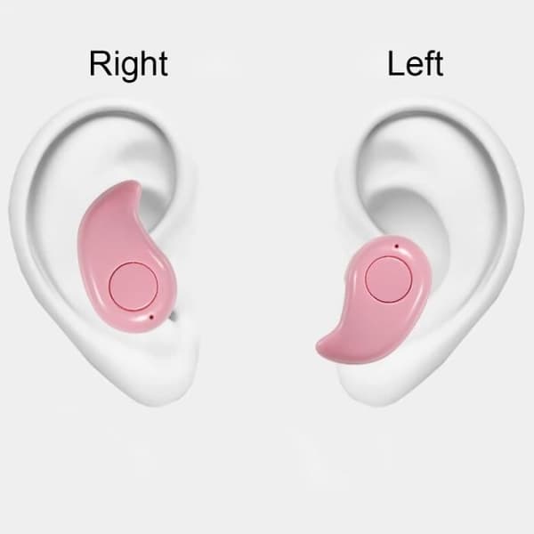 OMMI®Invisible In Ear Ultra-Small Sports Wireless Bluetooth 4.0 Stereo med mikrofon Handsfree-samtal Svart