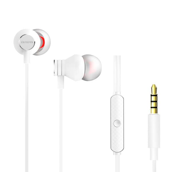 Hörlurar Intra-auriculaire hög upplösning vit ESTM-50WT AIWA