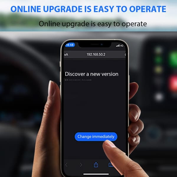 INF 2-i-1 trådlös CarPlay och Android Auto adapter