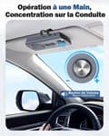 Miniatyrbild 5 av 6: Handsfree bilsats Bluetooth 5.3, GPS-högtalare Mikrofon Musikassistent Siri&amp;Google Auto Reconnect, 800mAh TF-kortplats