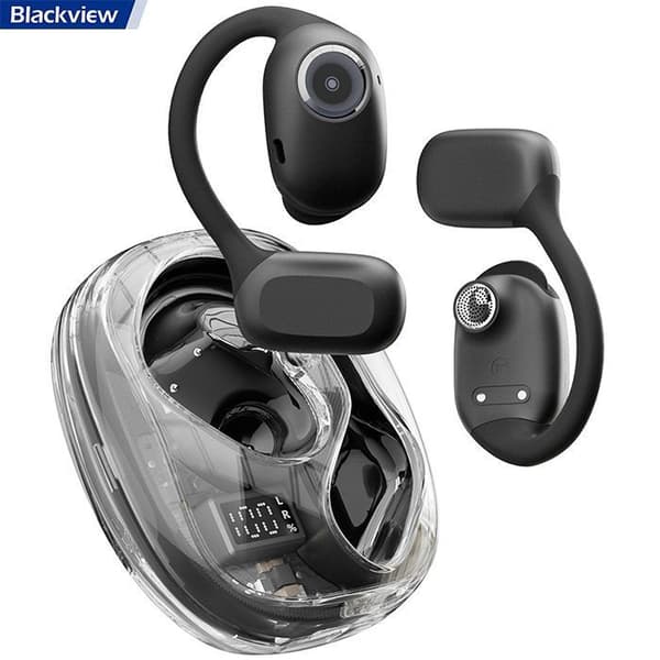 Blackview AirBuds 100, Trådlösa Bluetooth-hörlurar med ENC Bullerreducering Mic, IP68 Vattentåliga - Svart
