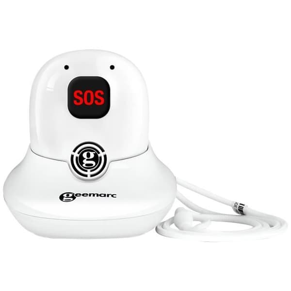 Nödlarm Pendentif SOS - GEEMARC - Pro 595 - Handsfree - Batteritid 5H - Räckvidd 200m