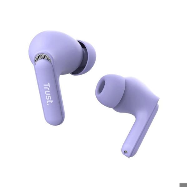 Trust Yavi Wireless In Ear Bluetooth-hörlurar med 2 ENC-brusreducerande mikrofoner, 23H speltid, Buds Android iPhone - Lila