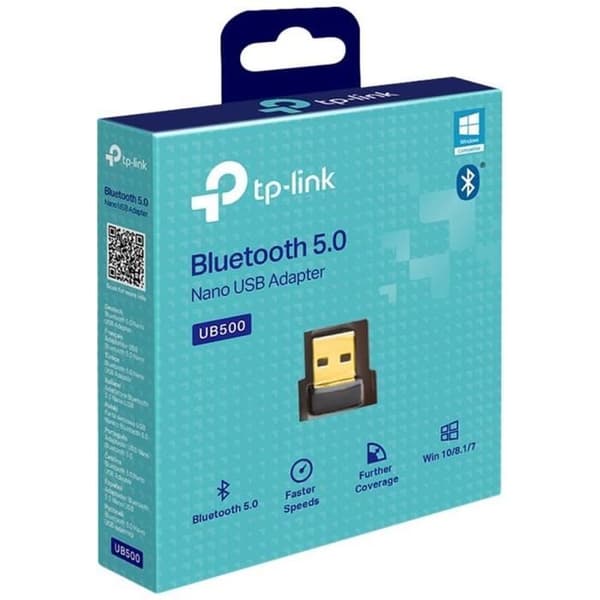 Bluetooth 5.0 adapter - TP LINK - Bluetooth 5.0 dongel - Bluetooth nyckel för PC, mus - Windows 11/10/8.1/7 kompatibel - UB500
