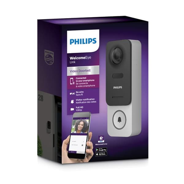 Trådlös ansluten dörrklocka - WelcomeEye Link - Philips - 531034