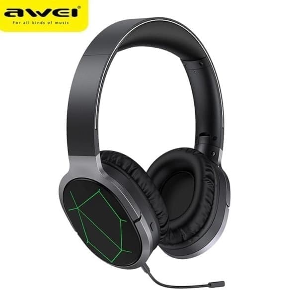 AWEI A799BL Bluetooth pelikuulokkeet, korvalla, mikrofonilla, musta/musta