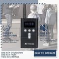 Miniatyrbild 3 av 6: Retekess T130S Bluetooth-hörlurar, guidningssystem, bärbart simultantolkning-system, för turism, fabrik, högskola