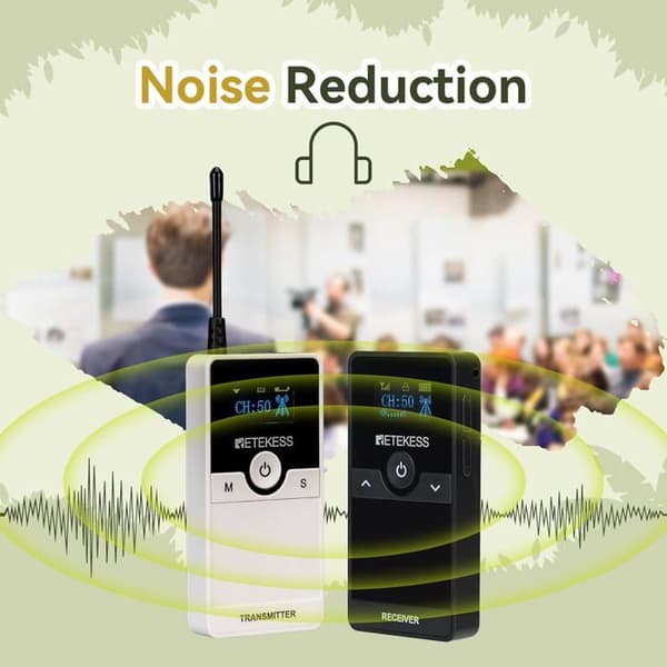Retecess TT116 Wireless Tour Guide System, Bluetooth-högtalare, med 30 platser laddningsfodral, för sightseeing, fabrik