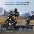 Miniatyrbild 4 av 5: Motorcykelhjälm Bluetooth Intercom, 2000M Räckvidd, Stöd för 8 Ryttare, Bullerreducering