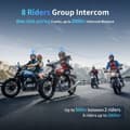 Miniatyrbild 2 av 5: Motorcykelhjälm Bluetooth Intercom, 2000M Räckvidd, Stöd för 8 Ryttare, Bullerreducering
