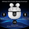 Miniatyrbild 4 av 4: SHOP-STORY - SONOFLEX_B: Trådlösa Bluetooth-hörlurar med pekskärm med laddningsfodral och digital multifunktionsskärm - Vit