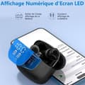 Miniatyrbild 3 av 3: SHOP-STORY - SONOFLEX_N: Trådlösa Bluetooth-hörlurar med pekskärm med laddningsfodral och digital multifunktionsskärm - Svart