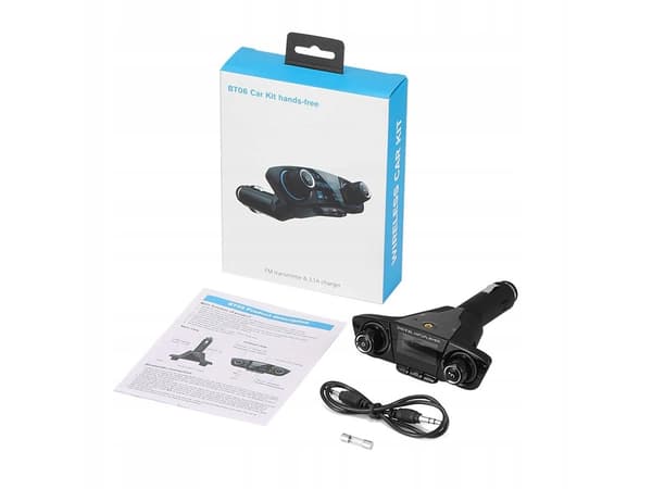 Bluetooth 5.0 FM-sändare med AUX & USB - Till Bil