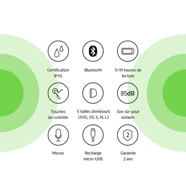 Trådlösa hörlurar - BELKIN - SoundForm Nano - In-ear - Bluetooth - Rosa