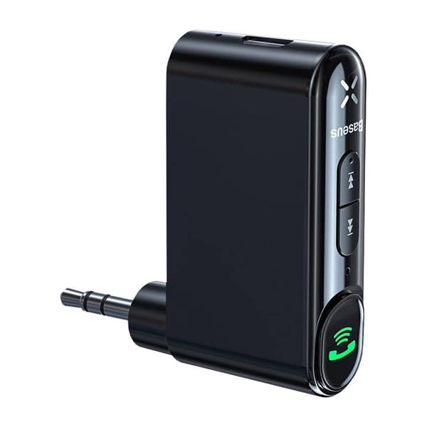 Baseus Qiyin AUX Bluetooth-mottaker for bil Svart