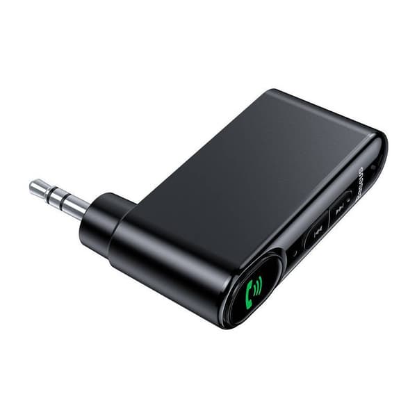 Baseus Qiyin AUX Bluetooth-mottaker for bil Svart