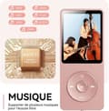 Miniatyrbild 3 av 6: 32GB MP3-spelare Bluetooth 5.3 med högtalare FM-radio AGPTEK HiFi förlustfri musikspelare 70H Ultralång batteritid, rosa