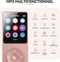 Miniatyrbild 4 av 6: 32GB MP3-spelare Bluetooth 5.3 med högtalare FM-radio AGPTEK HiFi förlustfri musikspelare 70H Ultralång batteritid, rosa