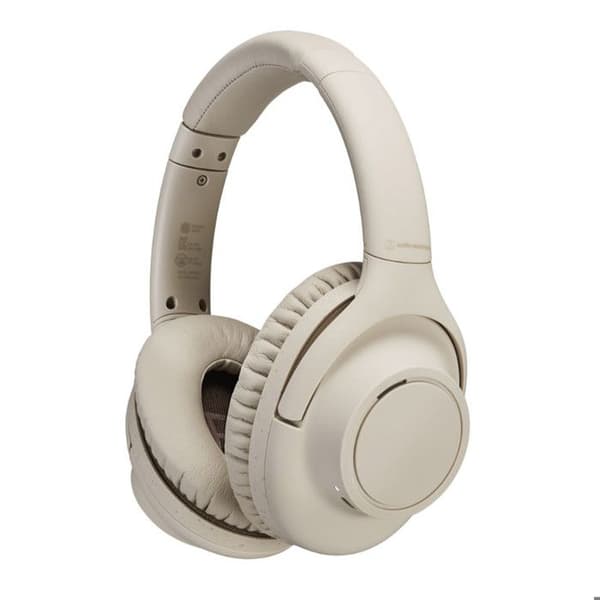 Bluetooth-hörlurar - AUDIO TECHNICA - Beige - Batteritid 90 timmar - Trådlös - Inbyggd mikrofon
