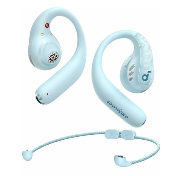 SoundCore AeroFit Pro Wireless Earbuds (A3871G61) för sport, Bluetooth, vattentät - Anker - Blå