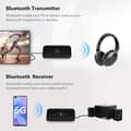 Miniatyrbild 3 av 4: Bluetooth Adapter Receiver 5.0, 2 i 1 trådlös Bluetooth Audio Transmitter Receiver med 3,5 mm L-R AUX-kabel