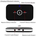Miniatyrbild 4 av 4: Bluetooth Adapter Receiver 5.0, 2 i 1 trådlös Bluetooth Audio Transmitter Receiver med 3,5 mm L-R AUX-kabel