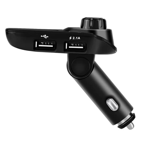 Qiilu Bluetooth bilsats T11 Bluetooth trådlös handsfree bilsats MP3-spelare FM-sändare USB-laddare
